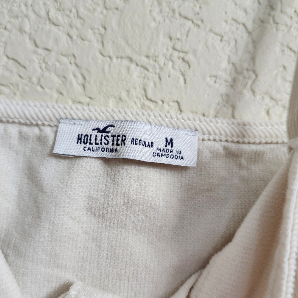 Abercrombie & Fitch 90's Size M‎ Corduroy Square Neck Mini Dress Beige Cream - Picture 10 of 16